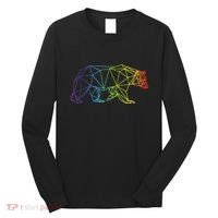 Geometric Bear Lgb Rainbow Flag Long Sleeve Shirt thumb 0