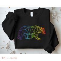 Geometric Bear Lgb Rainbow Flag Sweatshirt thumb 2