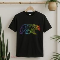 Geometric Bear Lgb Rainbow Flag T-Shirt thumb 2