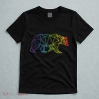 Geometric Bear Lgb Rainbow Flag T-Shirt thumb 5