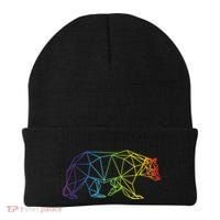 Geometric Bear Lgb Rainbow Flag Beanie thumb 0