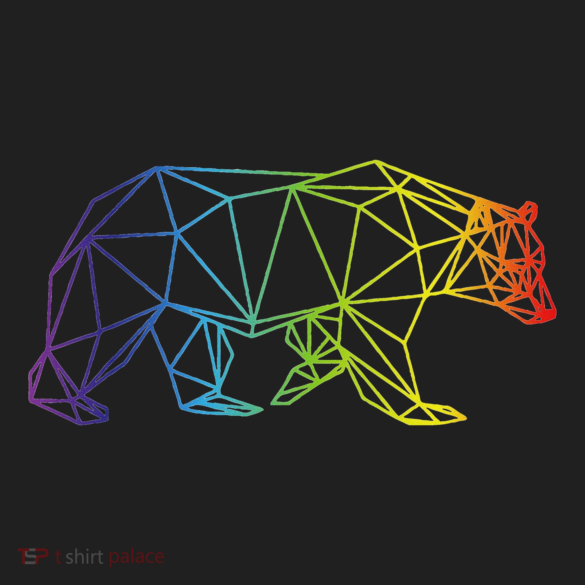 Geometric Bear Lgb Rainbow Flag Beanie