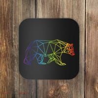 Geometric Bear Lgb Rainbow Flag Coaster thumb 0