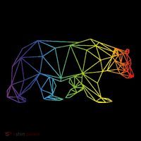 Geometric Bear Lgb Rainbow Flag Women's Hoodie thumb 2