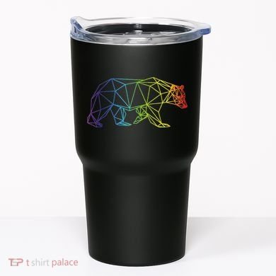 Geometric Bear Lgb Rainbow Flag Tumbler