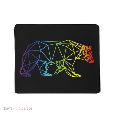 Geometric Bear Lgb Rainbow Flag Mousepad