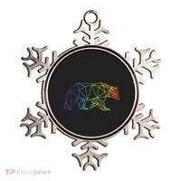 Geometric Bear Lgb Rainbow Flag Ornament thumb 0
