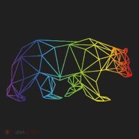 Geometric Bear Lgb Rainbow Flag Hat thumb 2