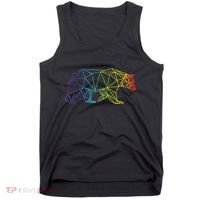 Geometric Bear Lgb Rainbow Flag Tank Top thumb 0