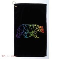 Geometric Bear Lgb Rainbow Flag Golf Towel thumb 0