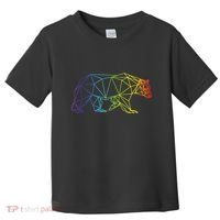 Geometric Bear Lgb Rainbow Flag Toddler T-Shirt thumb 0