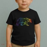 Geometric Bear Lgb Rainbow Flag Toddler T-Shirt thumb 2