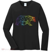 Geometric Bear Lgb Rainbow Flag Women's Long Sleeve Shirt thumb 0
