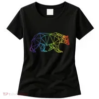 Geometric Bear Lgb Rainbow Flag Women's T-Shirt thumb 0
