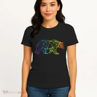 Geometric Bear Lgb Rainbow Flag Women's T-Shirt thumb 4