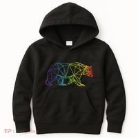 Geometric Bear Lgb Rainbow Flag Kids Hoodie thumb 0