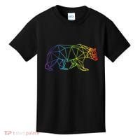 Geometric Bear Lgb Rainbow Flag Kids T-Shirt thumb 0