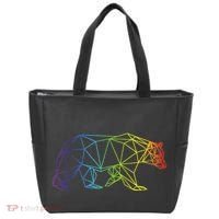 Geometric Bear Lgb Rainbow Flag Tote Bag thumb 0