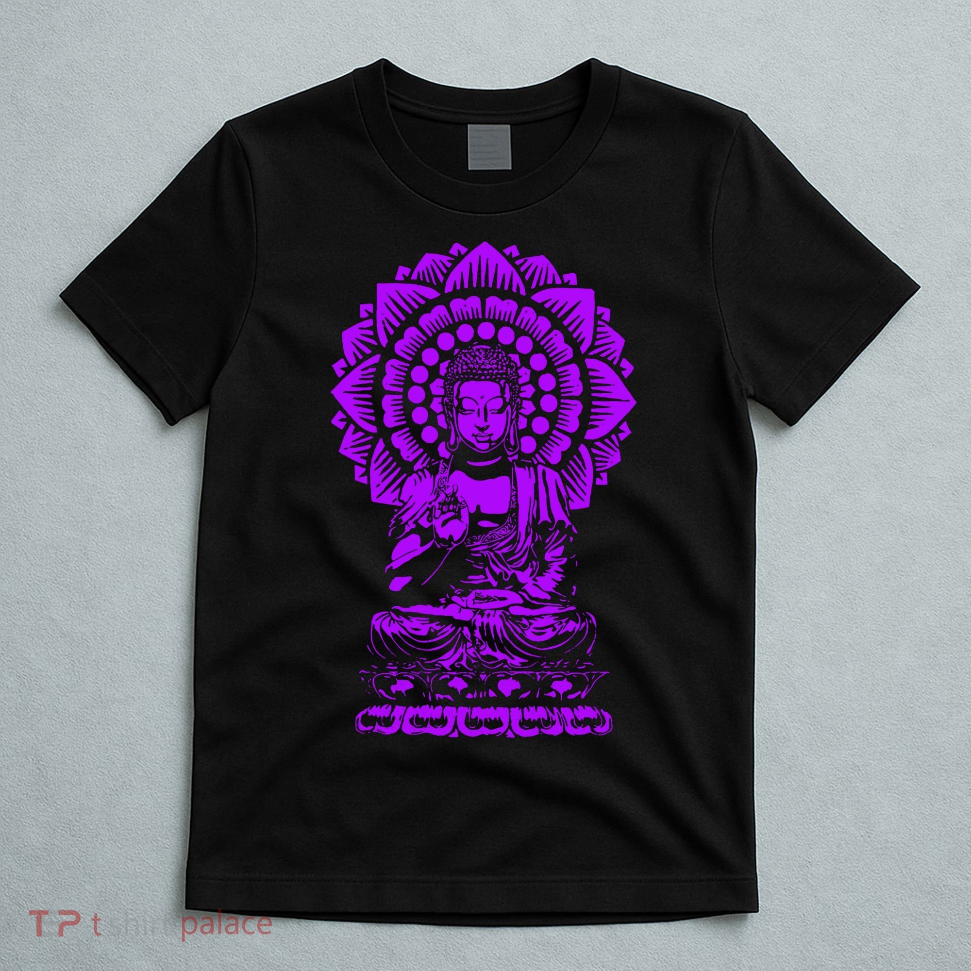 Golden Buddha Lotus Mandala T-Shirt