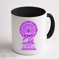 Golden Buddha Lotus Mandala Coffee Mug thumb 1