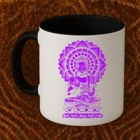 Golden Buddha Lotus Mandala Coffee Mug thumb 2