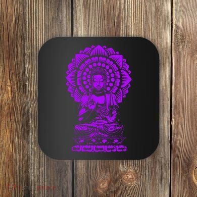 Golden Buddha Lotus Mandala Coaster