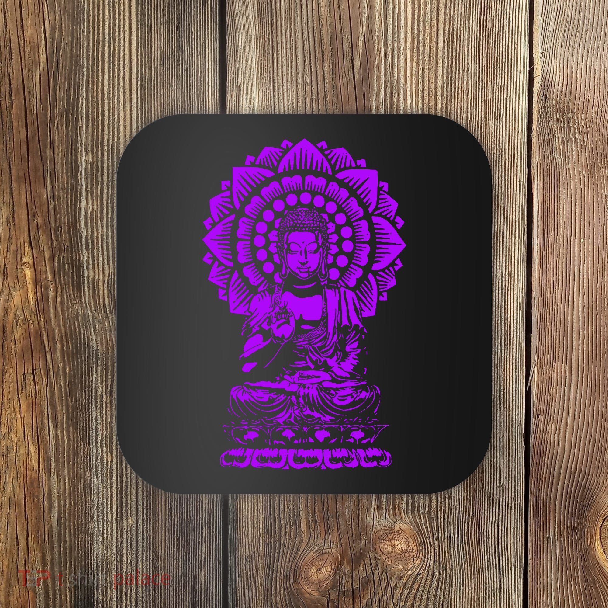 Golden Buddha Lotus Mandala Coaster