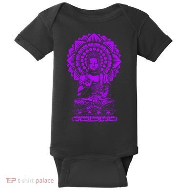Golden Buddha Lotus Mandala Baby Bodysuit