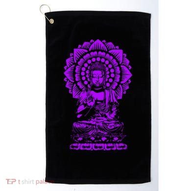 Golden Buddha Lotus Mandala Golf Towel
