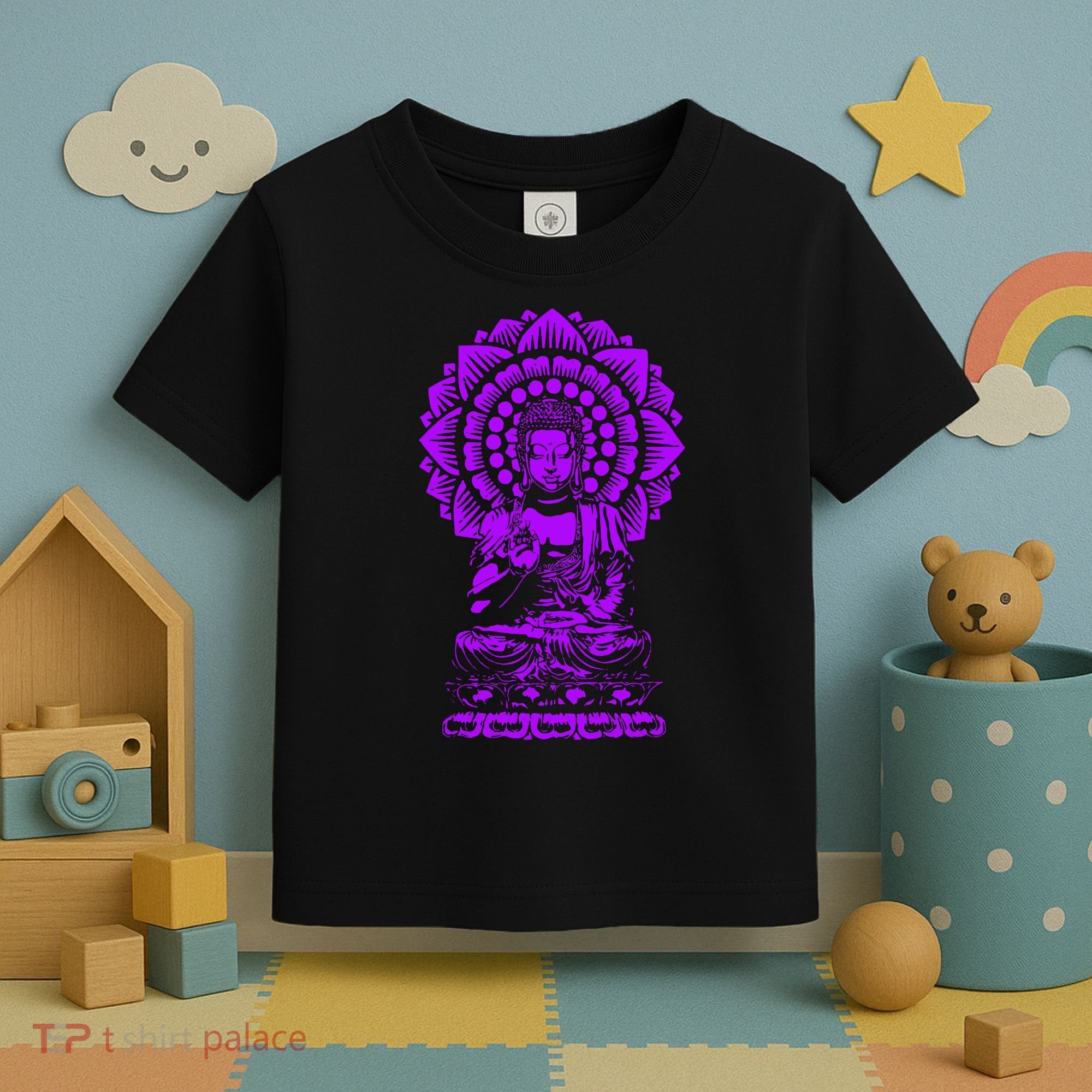 Golden Buddha Lotus Mandala Toddler T-Shirt