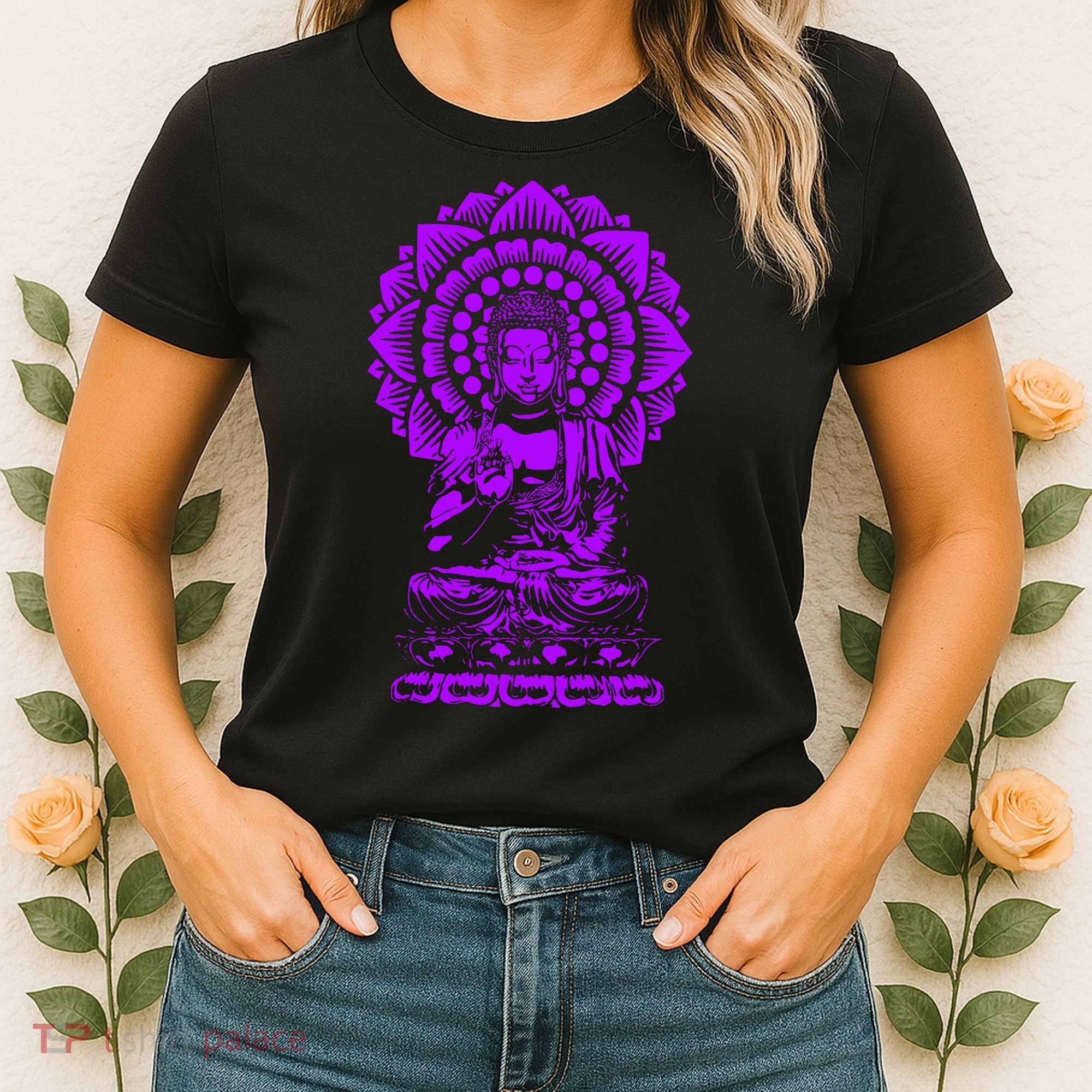 Golden Buddha Lotus Mandala Women's T-Shirt