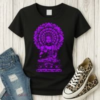 Golden Buddha Lotus Mandala Women's T-Shirt thumb 3