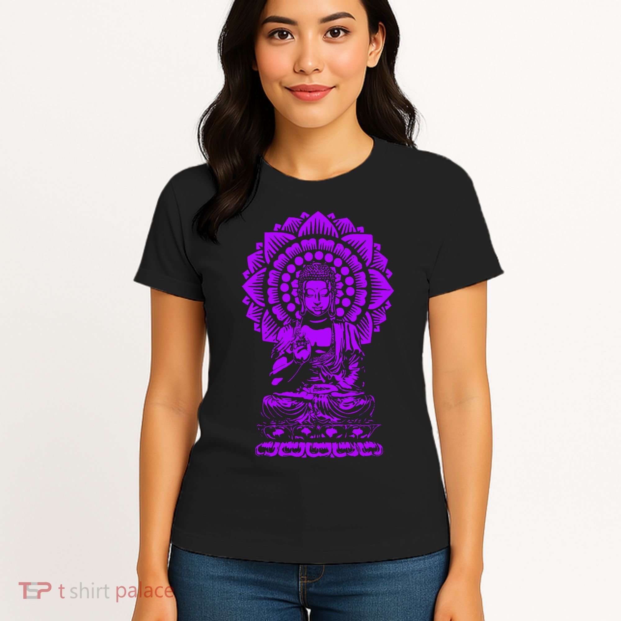 Golden Buddha Lotus Mandala Women's T-Shirt