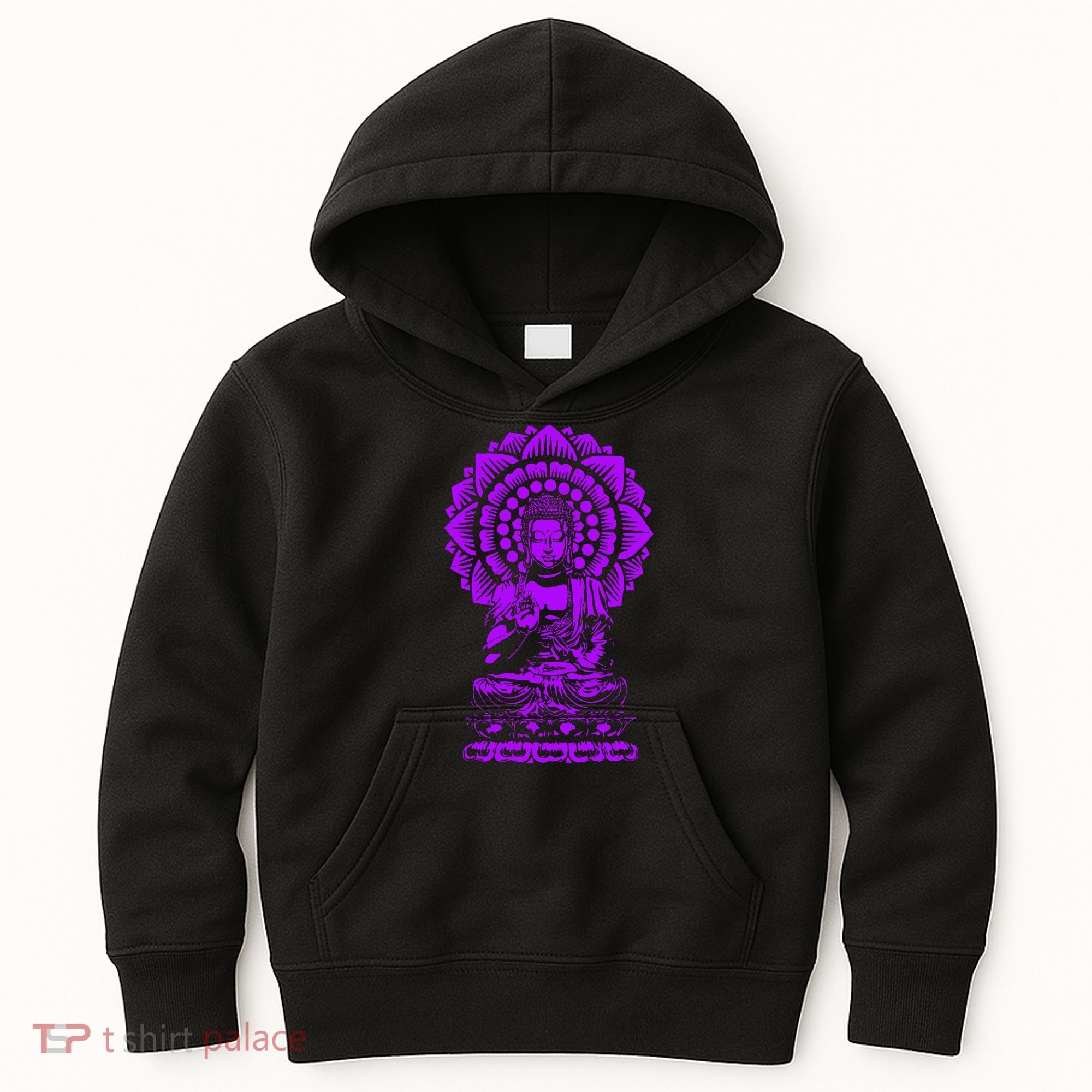 Golden Buddha Lotus Mandala Kids Hoodie