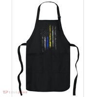 Gold Blue Line 911 Police Dispatcher First Responder Apron thumb 0