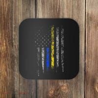 Gold Blue Line 911 Police Dispatcher First Responder Coaster thumb 0