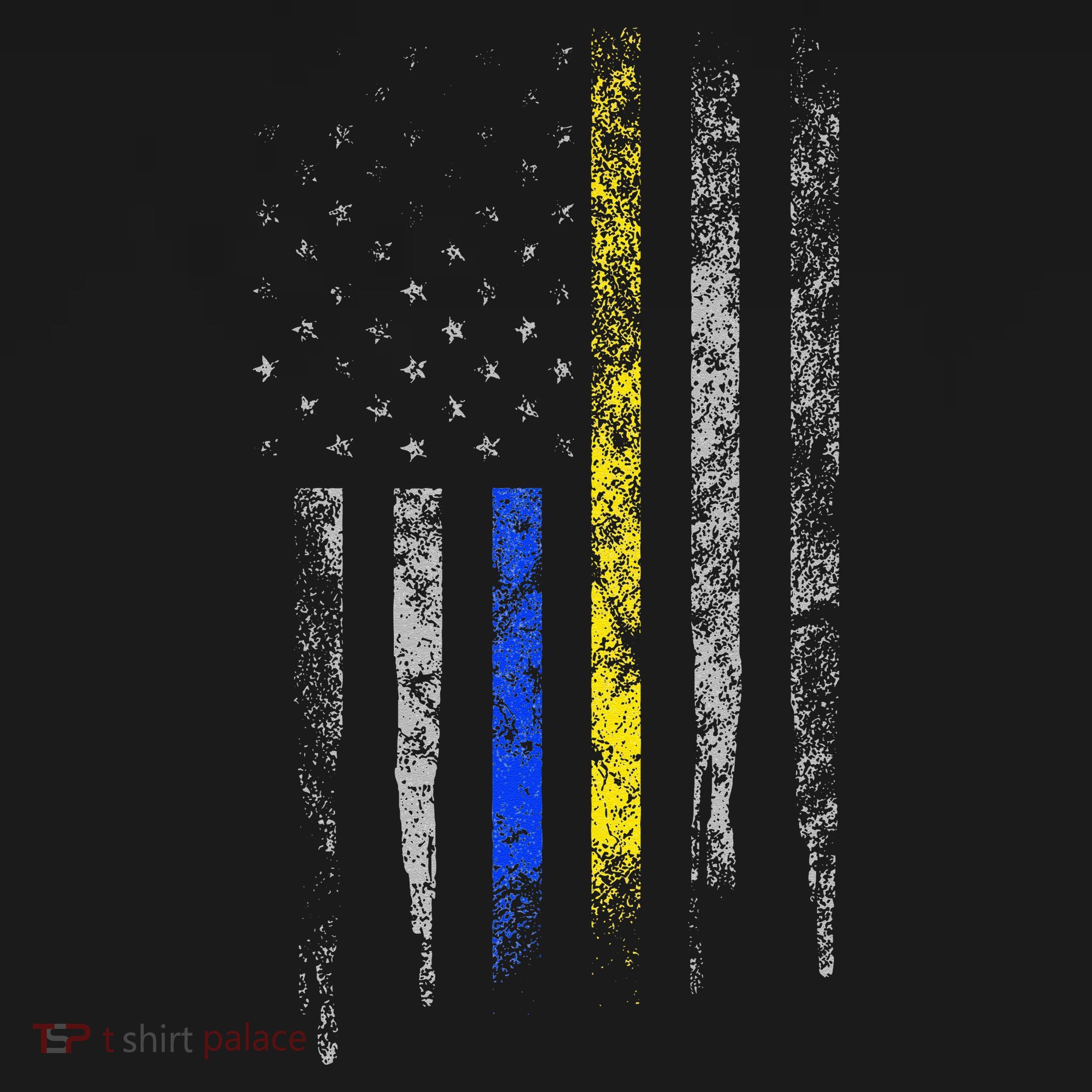 Gold Blue Line 911 Police Dispatcher First Responder Mousepad