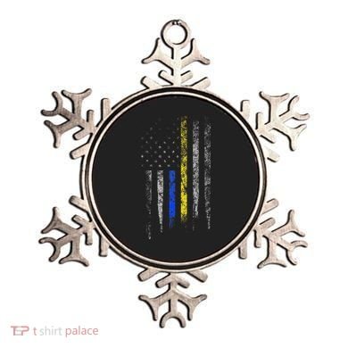 Gold Blue Line 911 Police Dispatcher First Responder Ornament