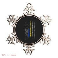 Gold Blue Line 911 Police Dispatcher First Responder Ornament thumb 0