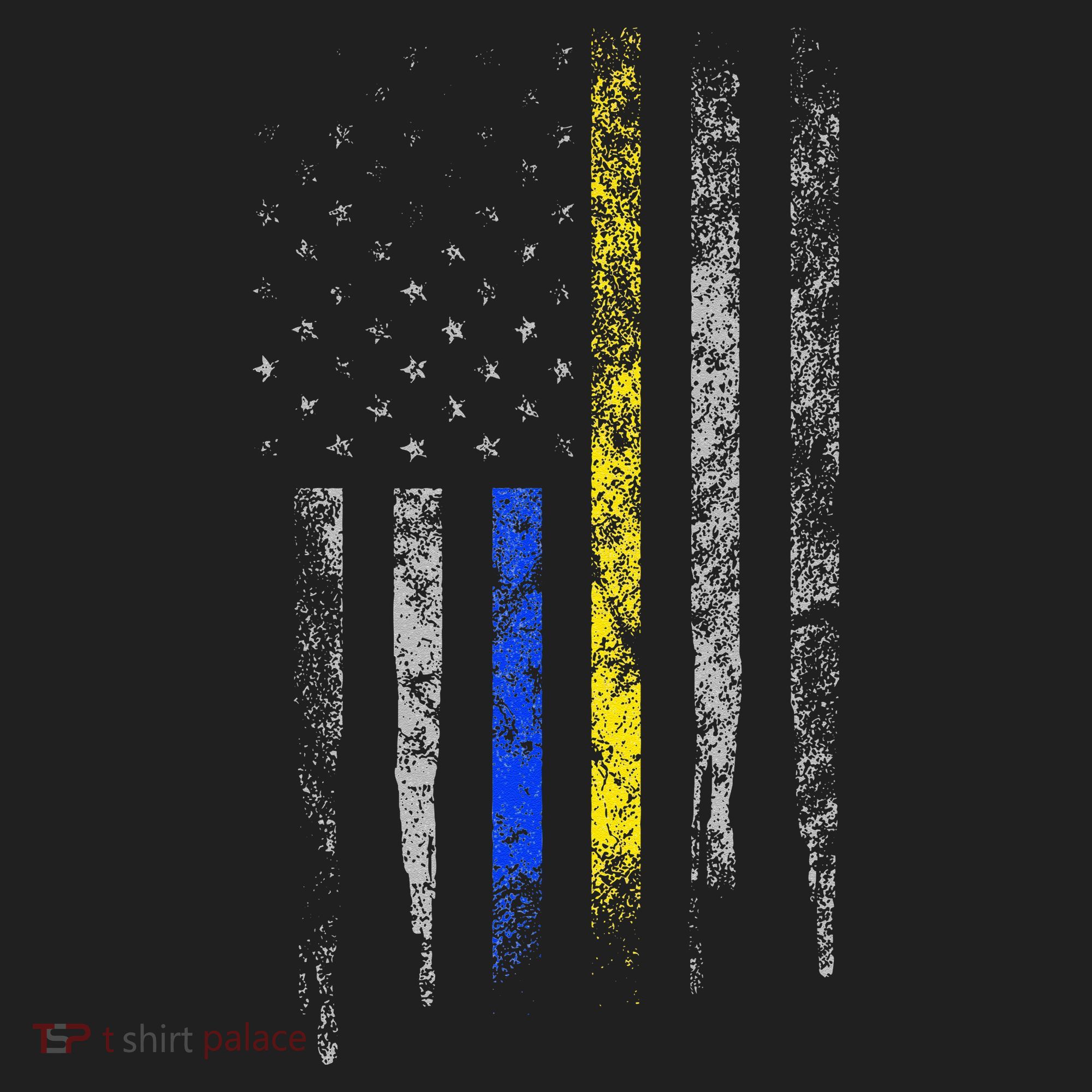 Gold Blue Line 911 Police Dispatcher First Responder Hat