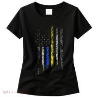 Gold Blue Line 911 Police Dispatcher First Responder Women's T-Shirt thumb 0