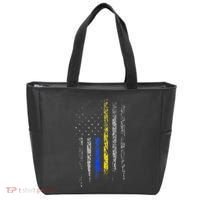 Gold Blue Line 911 Police Dispatcher First Responder Tote Bag thumb 0