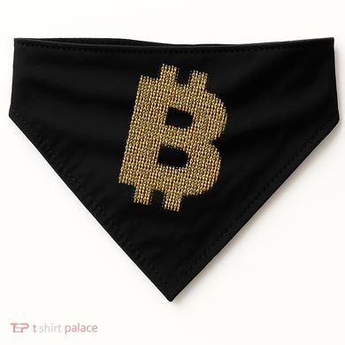 Golden Bitcoin Logo Limited Edition USA-Made Doggie Bandana