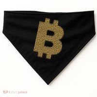 Golden Bitcoin Logo Limited Edition USA-Made Doggie Bandana thumb 0