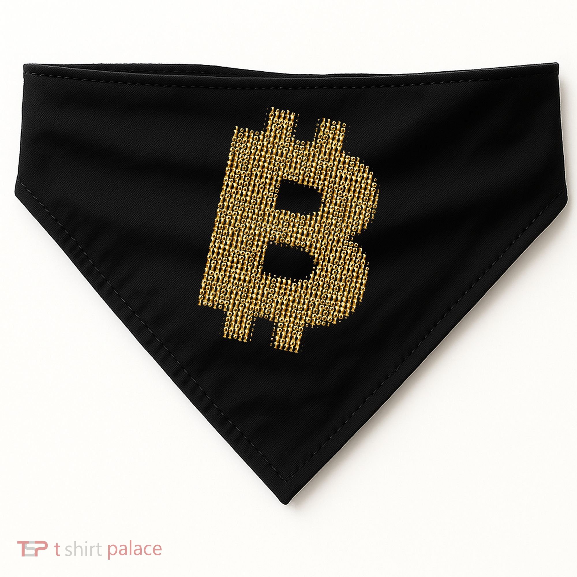 Golden Bitcoin Logo Limited Edition USA-Made Doggie Bandana