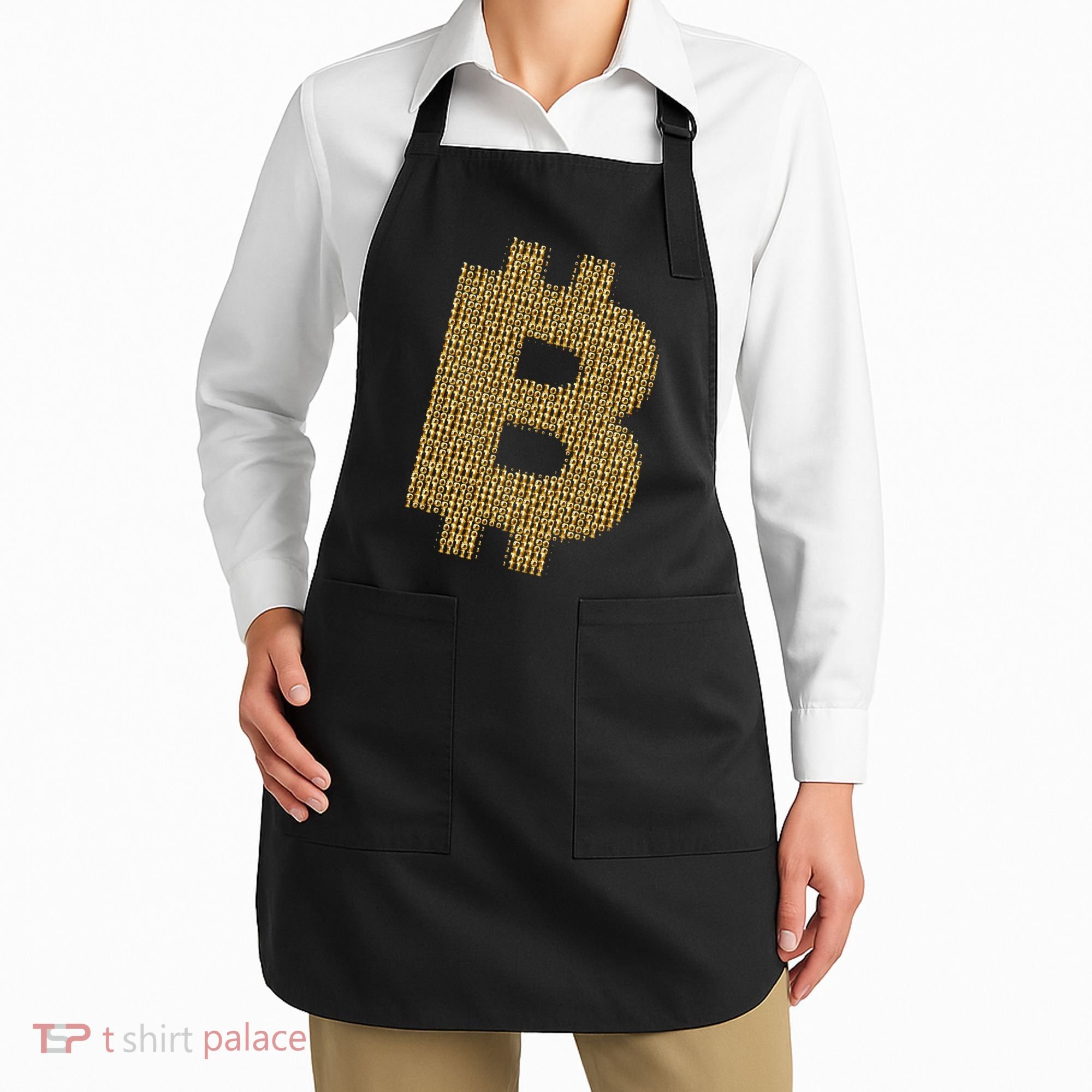 Golden Bitcoin Logo Limited Edition Apron