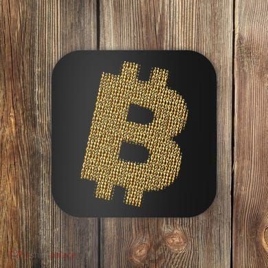 Golden Bitcoin Logo Limited Edition Coaster