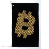 Golden Bitcoin Logo Limited Edition Golf Towel thumb 0