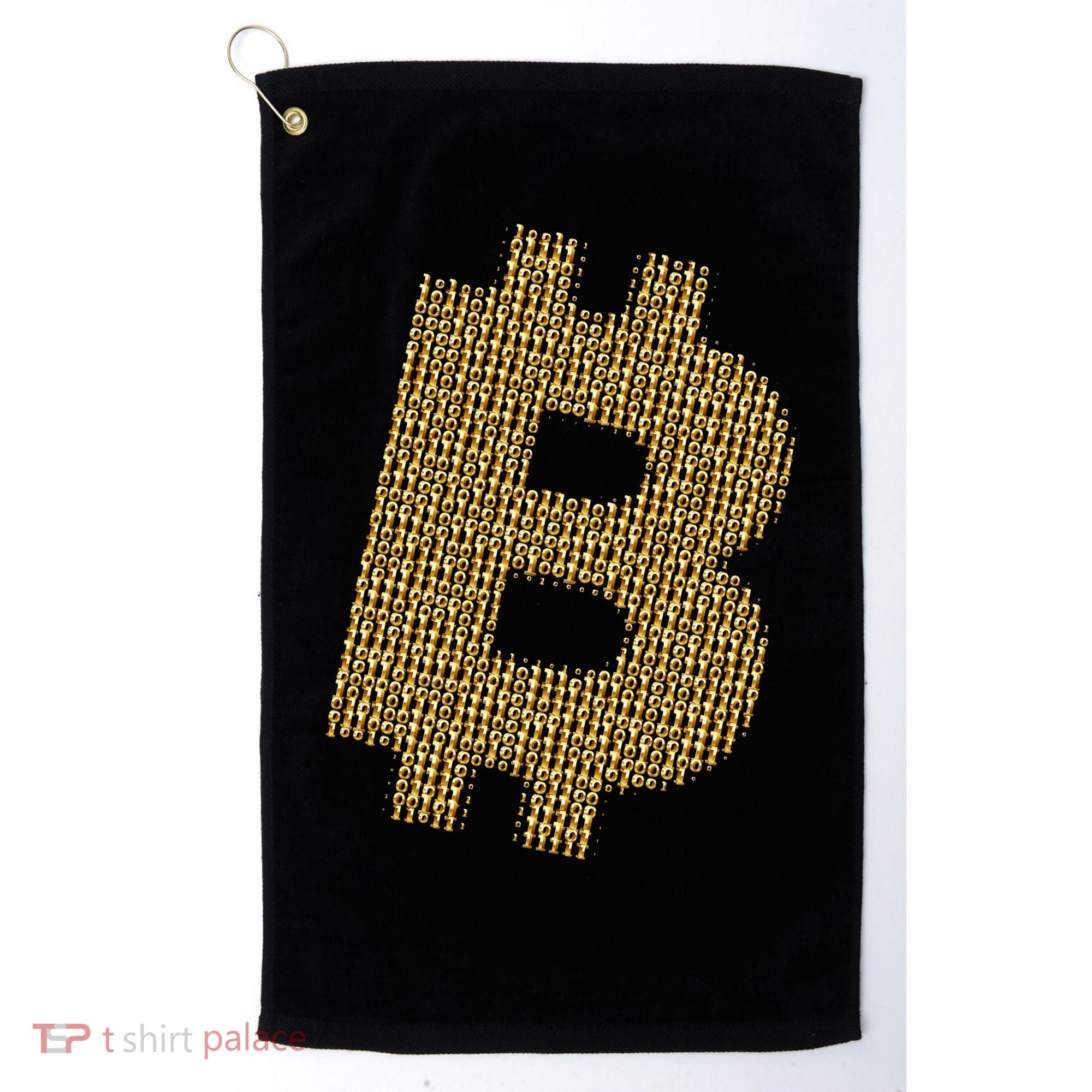 Golden Bitcoin Logo Limited Edition Golf Towel