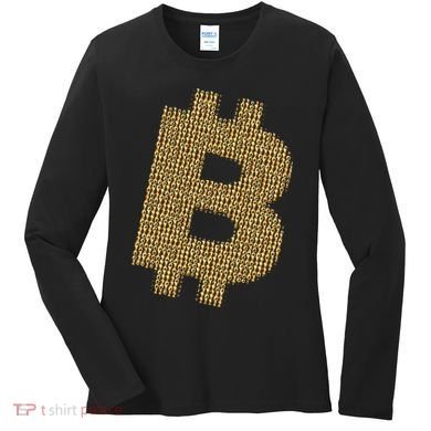Golden Bitcoin Logo Limited Edition Women's Long Sleeve Shirt